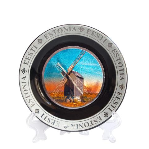 Taldrik Estonia hõbedase äärega 10cm