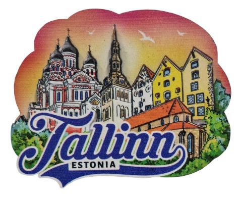 Puidust magnet Tallinna Vanalinn