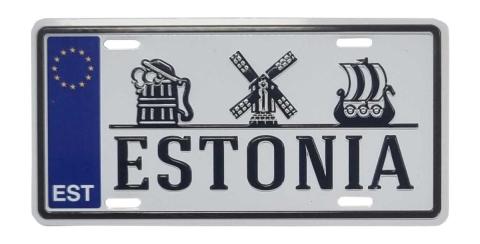 Magnet numbrimärk Estonia