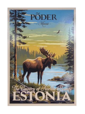Poster põdraga
