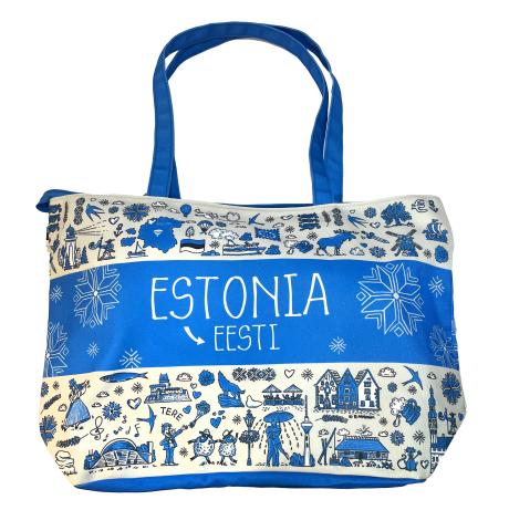 Kott eesti sümbolitega - kangast sangadega