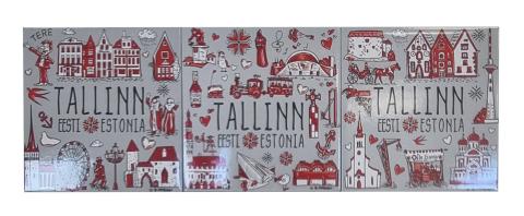 Plekist magnetid Tallinna sümbolid 3 erinevat