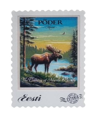 Magnet postmark Põder2
