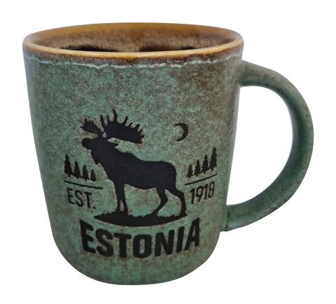 Kruus Estonia põdraga - roheline