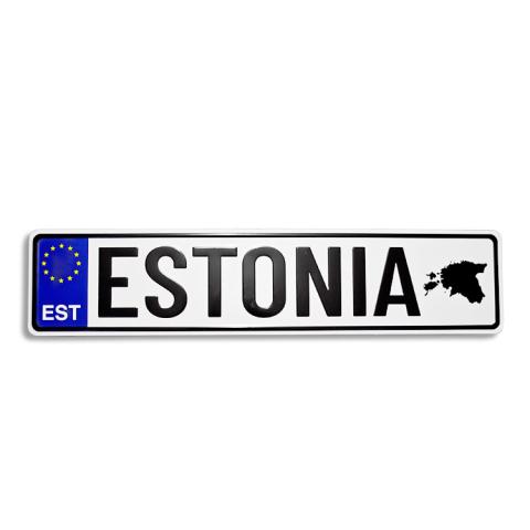 Plekist numbrimärk Estonia