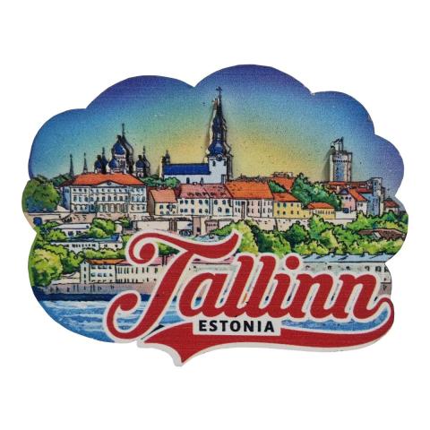 Puidust magnet Tallinna panoraam