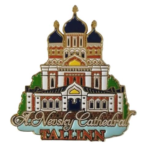 Metallist magnet Nevski katedraal - värviline 
