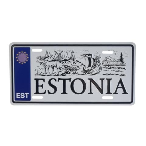 Plekist plaat numbrimärk Estonia 2