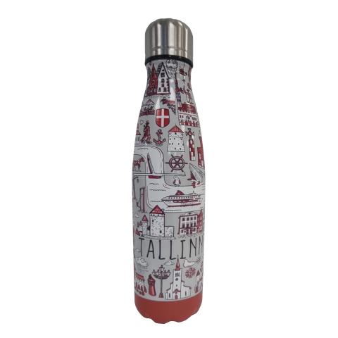 Metallist termospudel Tallinna sümbolitega