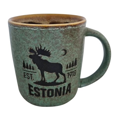 Kruus Estonia põdraga - roheline
