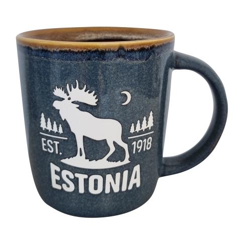 Kruus Estonia põdraga - sinine